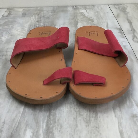 Beek Finch Leather Pink Toe Ring Sandal 9 - Picture 3 of 12